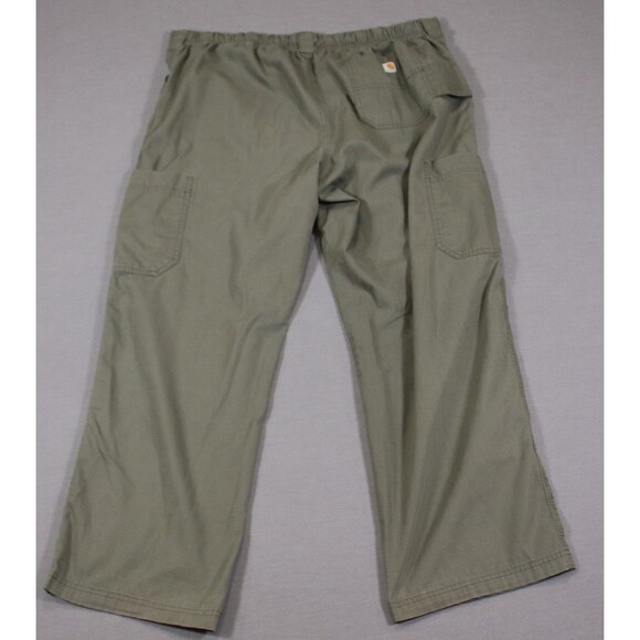 Carhartt Green Ripstop Scrub Trousers Cargo Pants Men's Size XL 38" X 29" - Picture 3 of 9